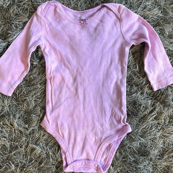 Carter's Baby Girls' Pointelle Long-Sleeve Bodysuits - Picture 4 of 6